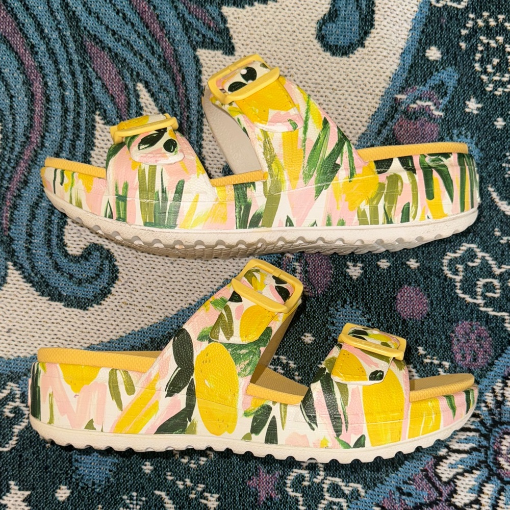 Dansko Women’s Yellow Floral Sandals